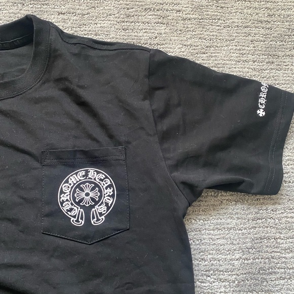 Chrome Hearts Black Tee with Graphic Pocket - Picture 2 of 4